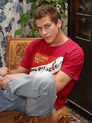 Nice guy shows his huge shaved cock