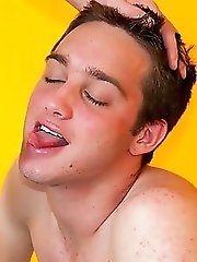 Brunette and blond boys spank, fuck and get oral sex